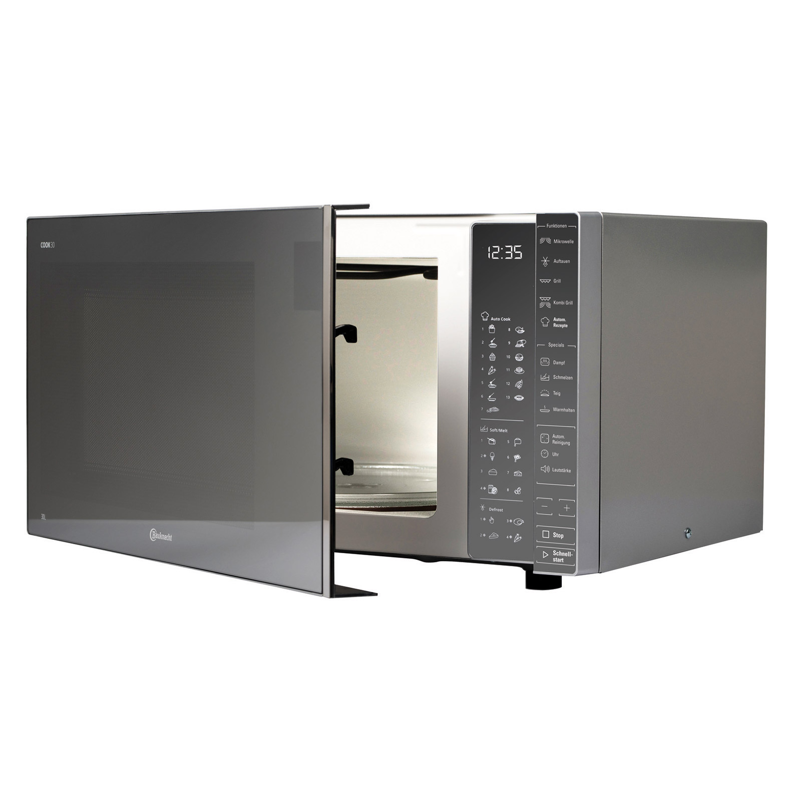 BAUKNECHT Grill-Mikrowelle MW 304 M - grau - 1050 Watt