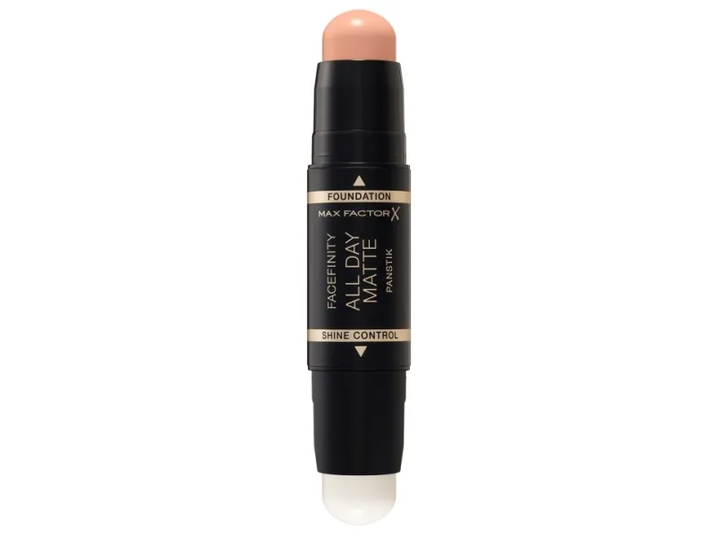 Max Factor Facefinity All Day Matte Panstik, Pind, Creme, Almindelig hud, Anti-plet, Anti-mørk cirkel, Mattifying, Priming, Glattende, Medium, Warm Almond