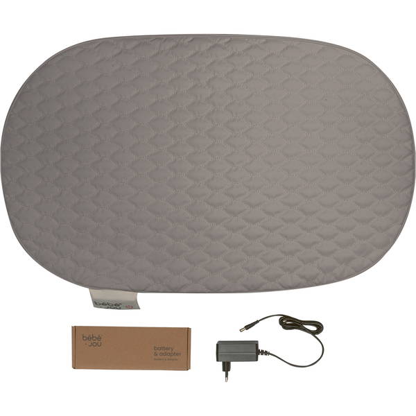 bébé joubébé jou   Wickelkissen beheizt quilted waves chalk brown