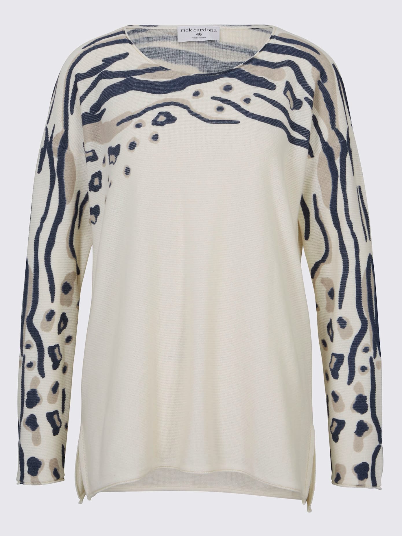 Pull imprimé tricot fin imprimé