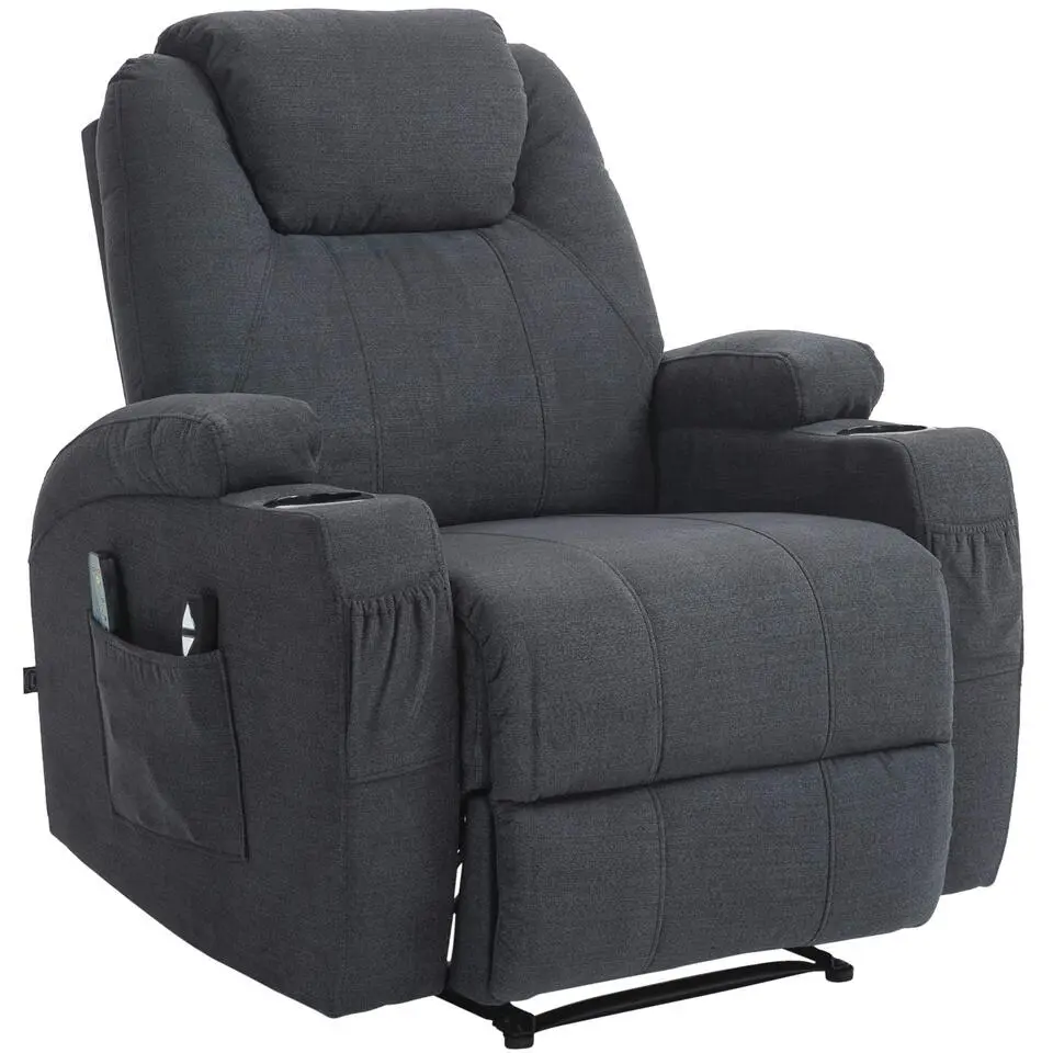 CLP Fauteuil Hepler zwart Frame - Stof - donkergrijs