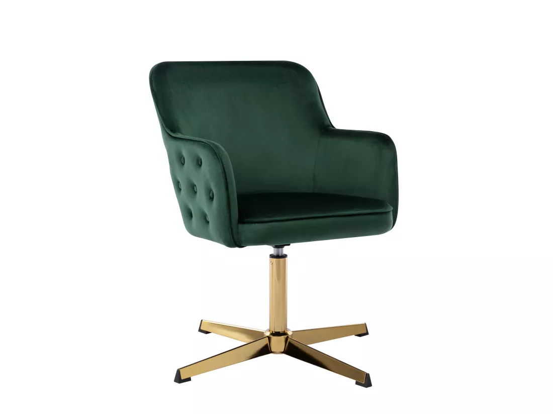 Chaise de bureau - Velours - Vert et doré - CAPULI de Pascal Morabito