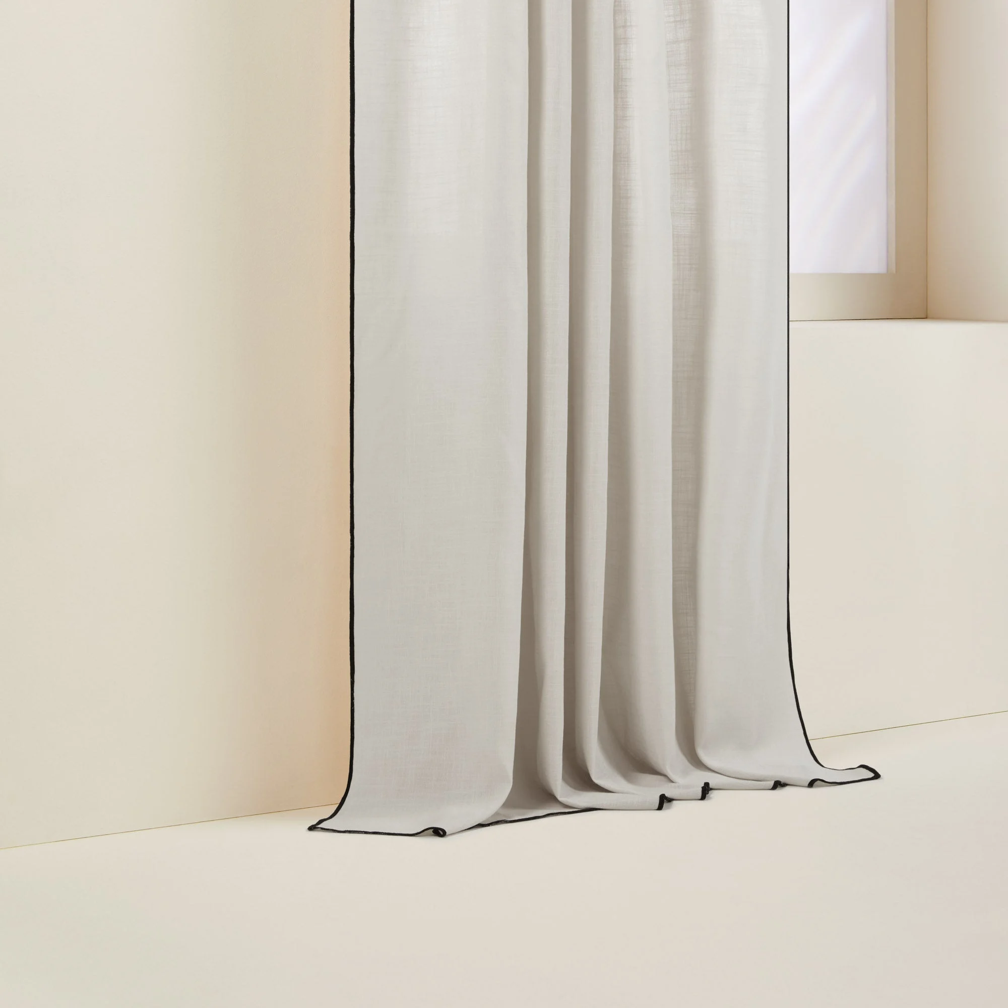 CARLINA NON FEU - Rideau panneau | Beige