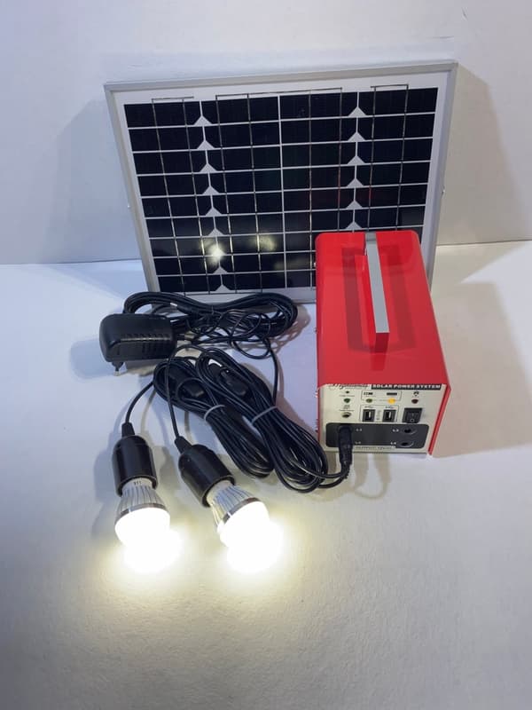Nödkit, reservel, solcellsdrivet portabelt elverk 10 watt, 84Wh