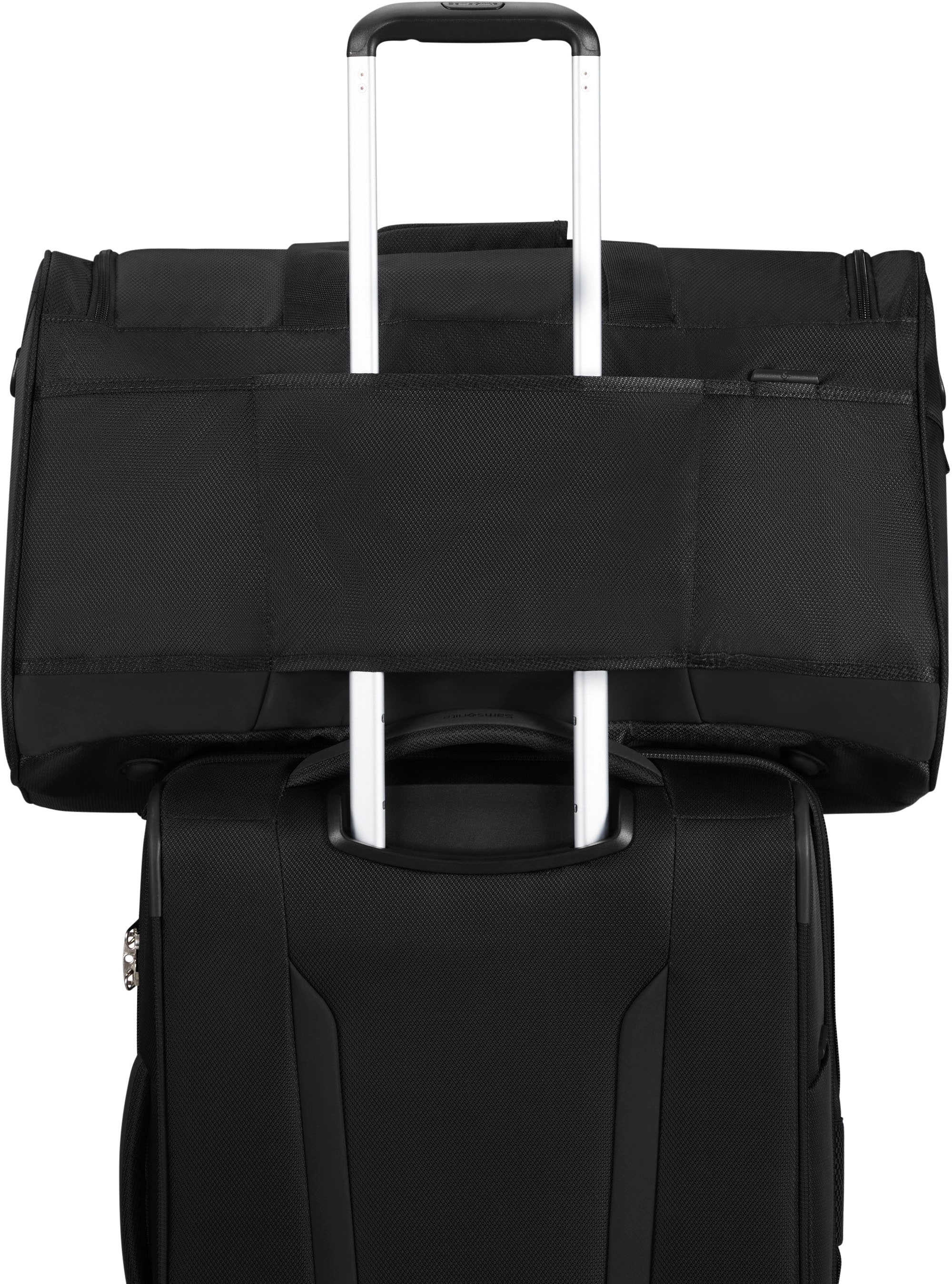 Samsonite Reisetasche »RESPARK, ozone black, 55 cm« Handgepäcktasche Reisegepäck mit Trolley-Aufsteck-System
