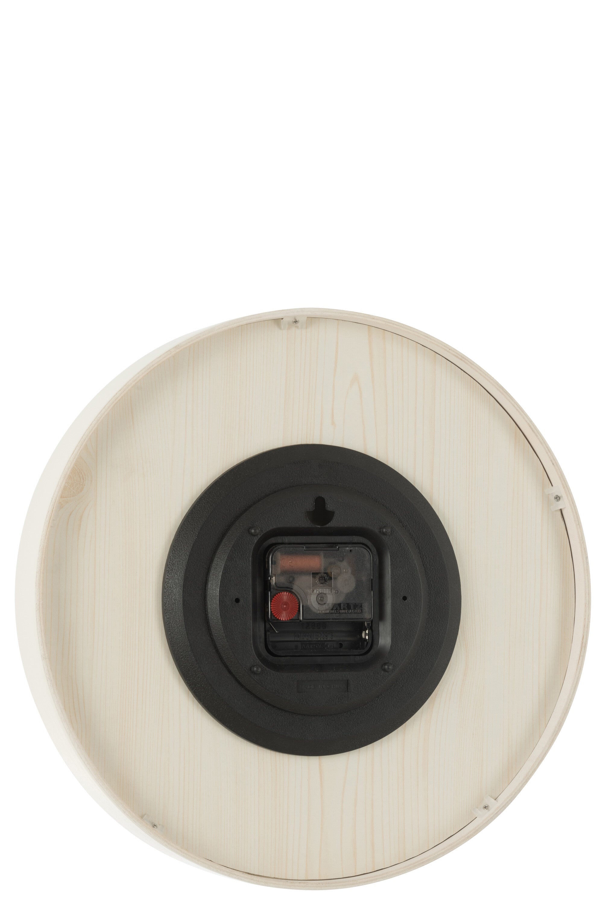 J-Line klok - multiplex|hout - wit - small - Ã 30 cm
