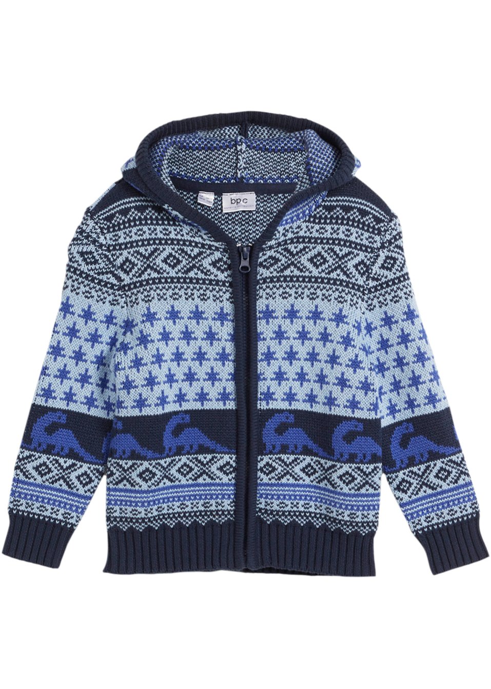 Gilet garçon en maille avec capuche
