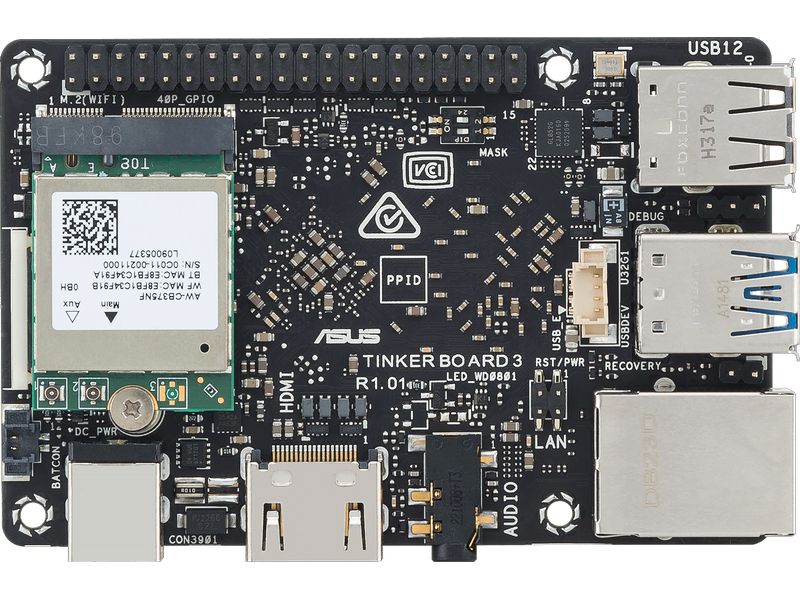 ASUS Entwicklerboard Tinker Board 3 Kompaktes Entwicklerboard mit Quadcore Prozessor und 2 GB Arbeitsspeicher