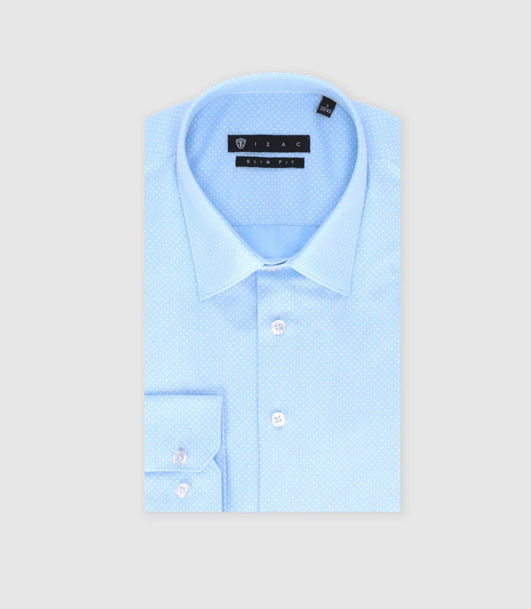 Chemise ville imprimé bleu ciel 