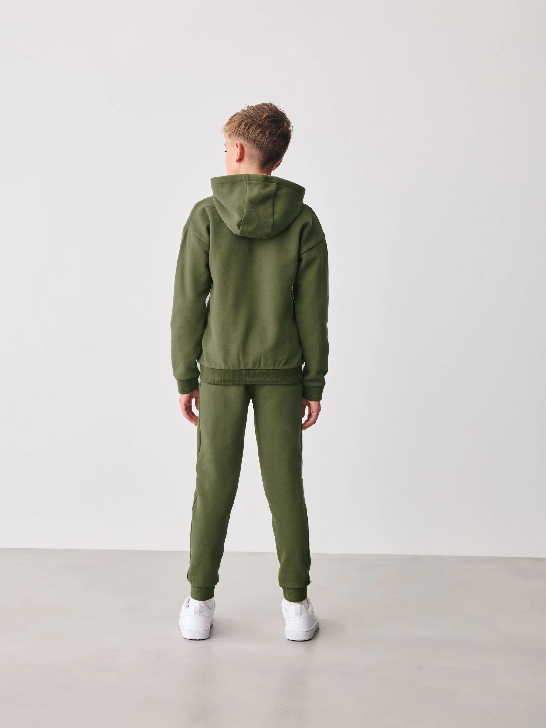 Kakigroen - Baker by Ted Baker set van 100% katoenen hoodie met doorlopende ritssluiting en joggingbroek