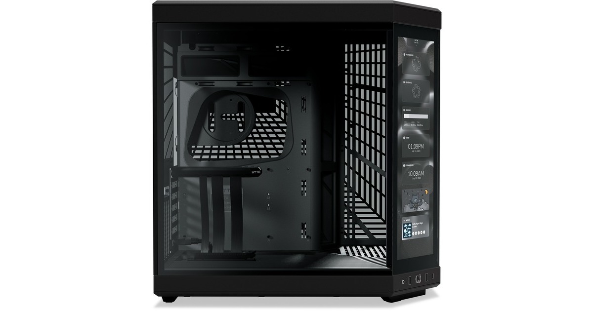 HYTEY70 Touch Infinite midi tower behuizing  (Zwart | 2x USB-A | 1x USB-C | Tempered Glass)