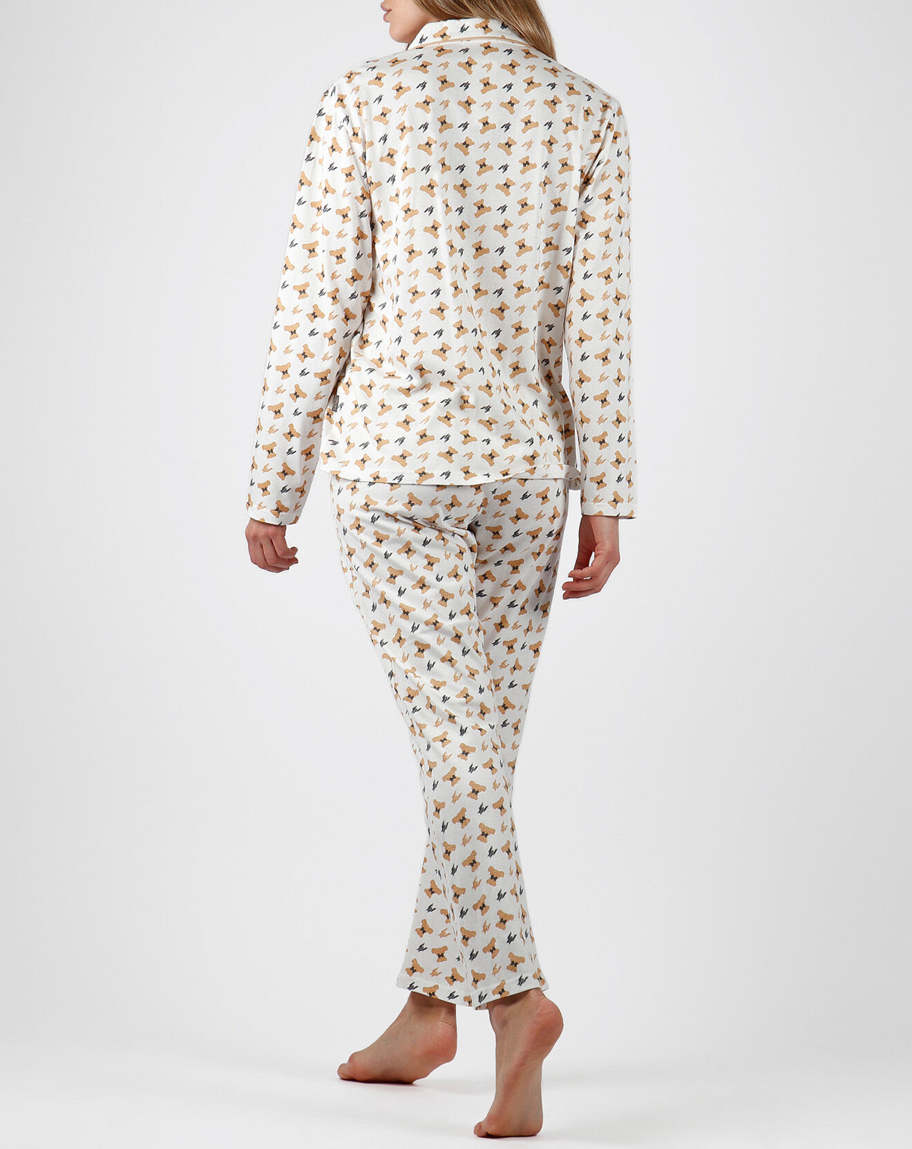 Admas Pyjama Abierto Cute Teddy blanc