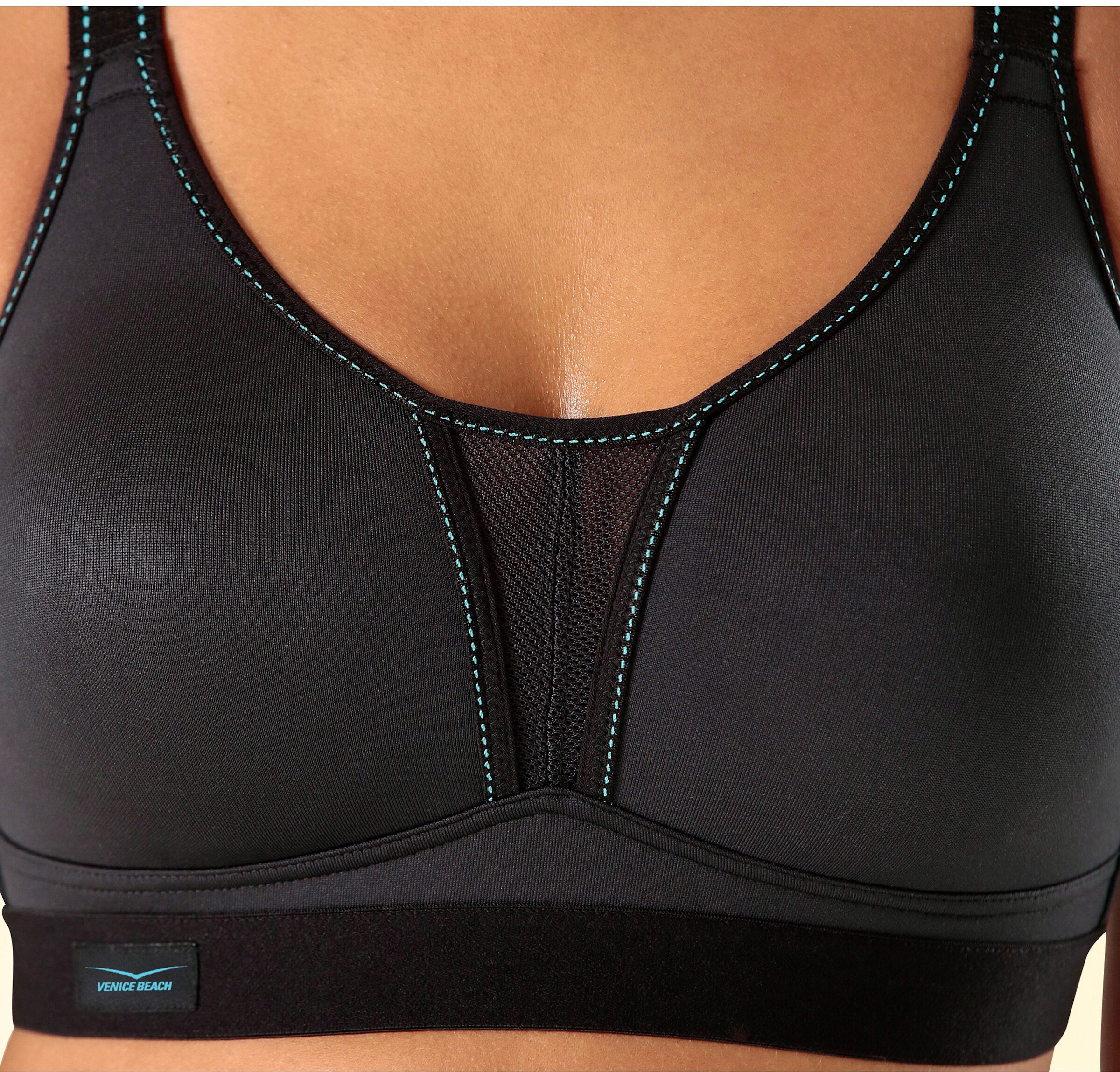 Venice Beach Sport-BH in schwarz