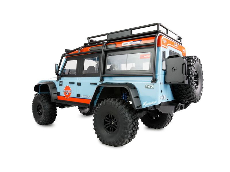 Amewi Scale Crawler ALLRock H8, Blau/Orange ARTR, 1:8 High-Class-Crawler im Massstab 1:8