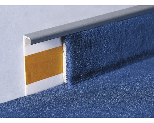 Tapijtrand, plakstrip zonder brug, wit, 50x2500 mm