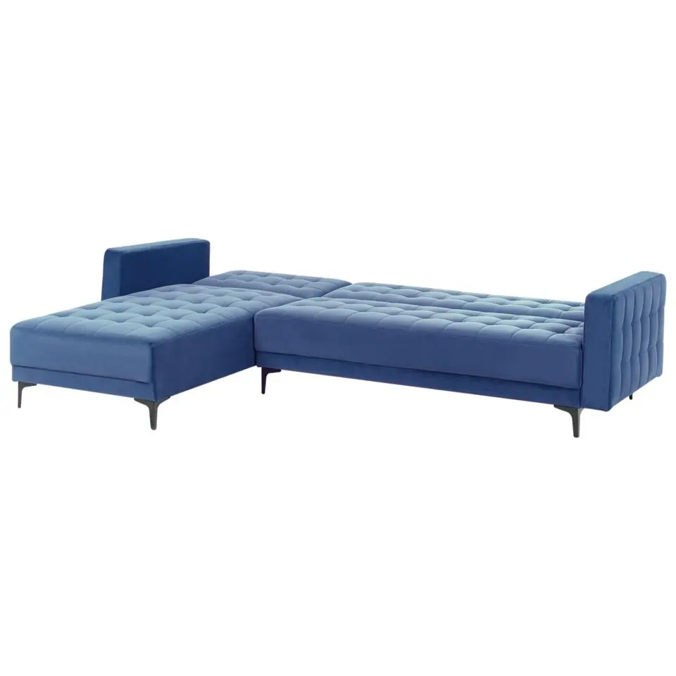 ABERDEEN - Hoekbank - Blauw - Rechterzijde - Fluweel