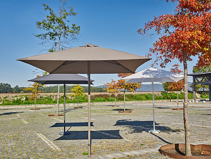 Parasol Ezpeleta Eolo taupe 250 x 250 cm