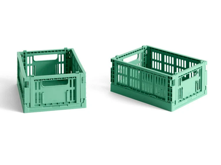 HAY  Colour Crate Mini kasse, 2 stk. - Dark mint