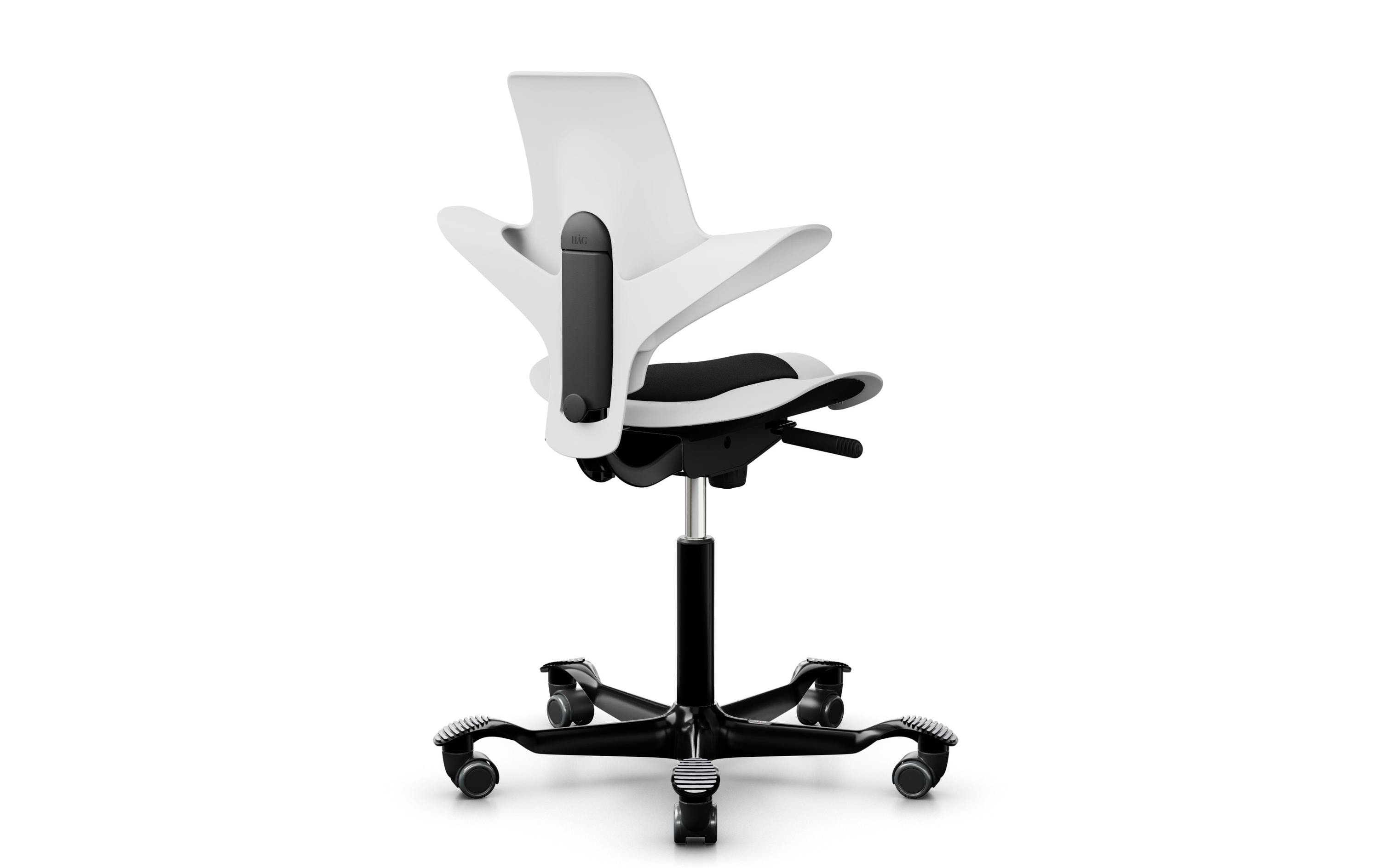 Bürostuhl Capisco Puls 8010 Weiss<br>Capisco – Der Bürostuhl-Klassiker mit einzigartigem geformten Sattelsitz und Sitzkissen