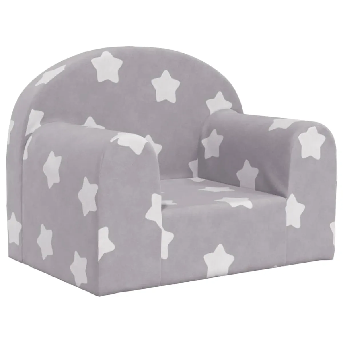vidaXL Canapé Enfant Gris Clair Étoiles