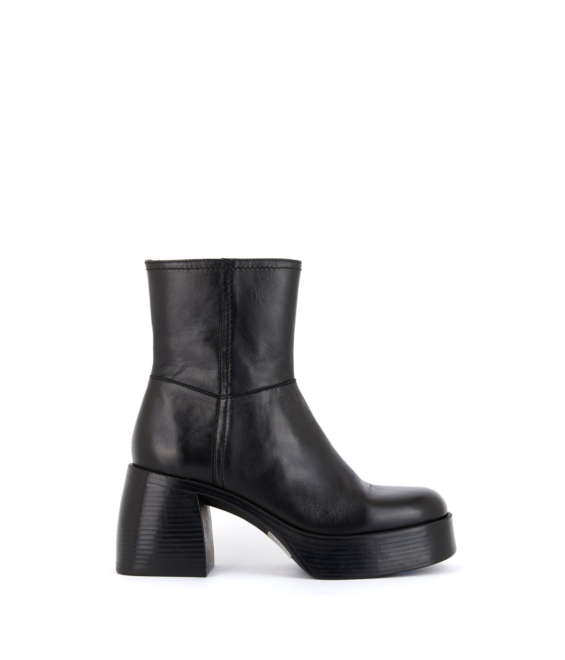 Boots cuir noir Amela