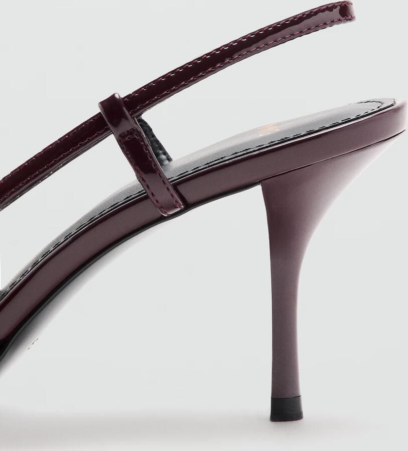 Mango lak slingback pumps bordeaux