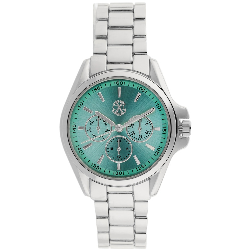 Montre à quartz - Alliage - Argenté & turquoise