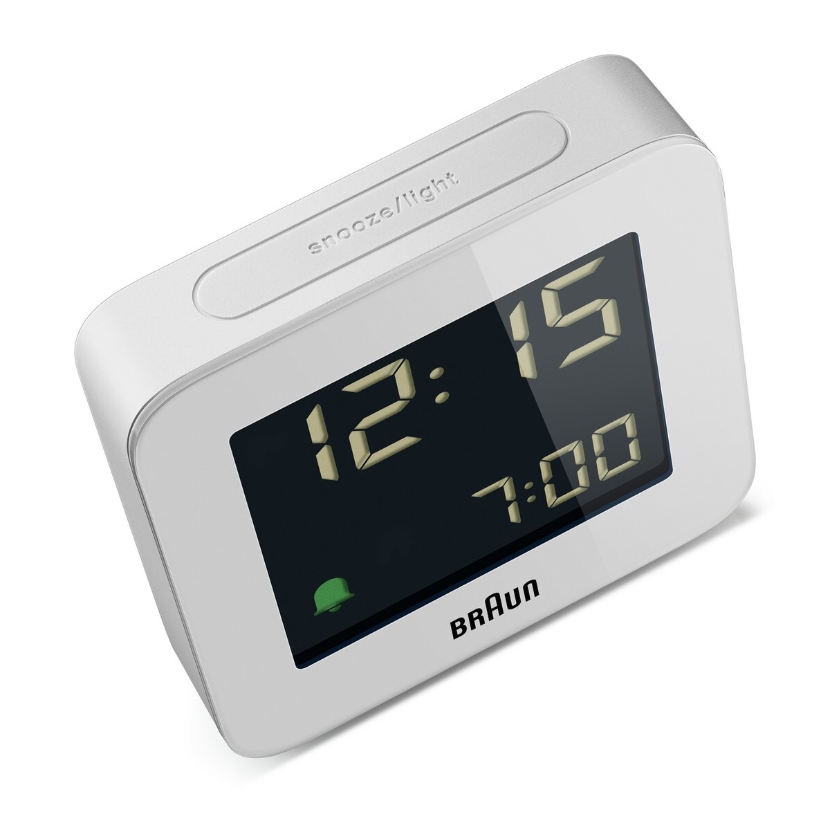 Braun digital vekkerklokke hvit BC09W