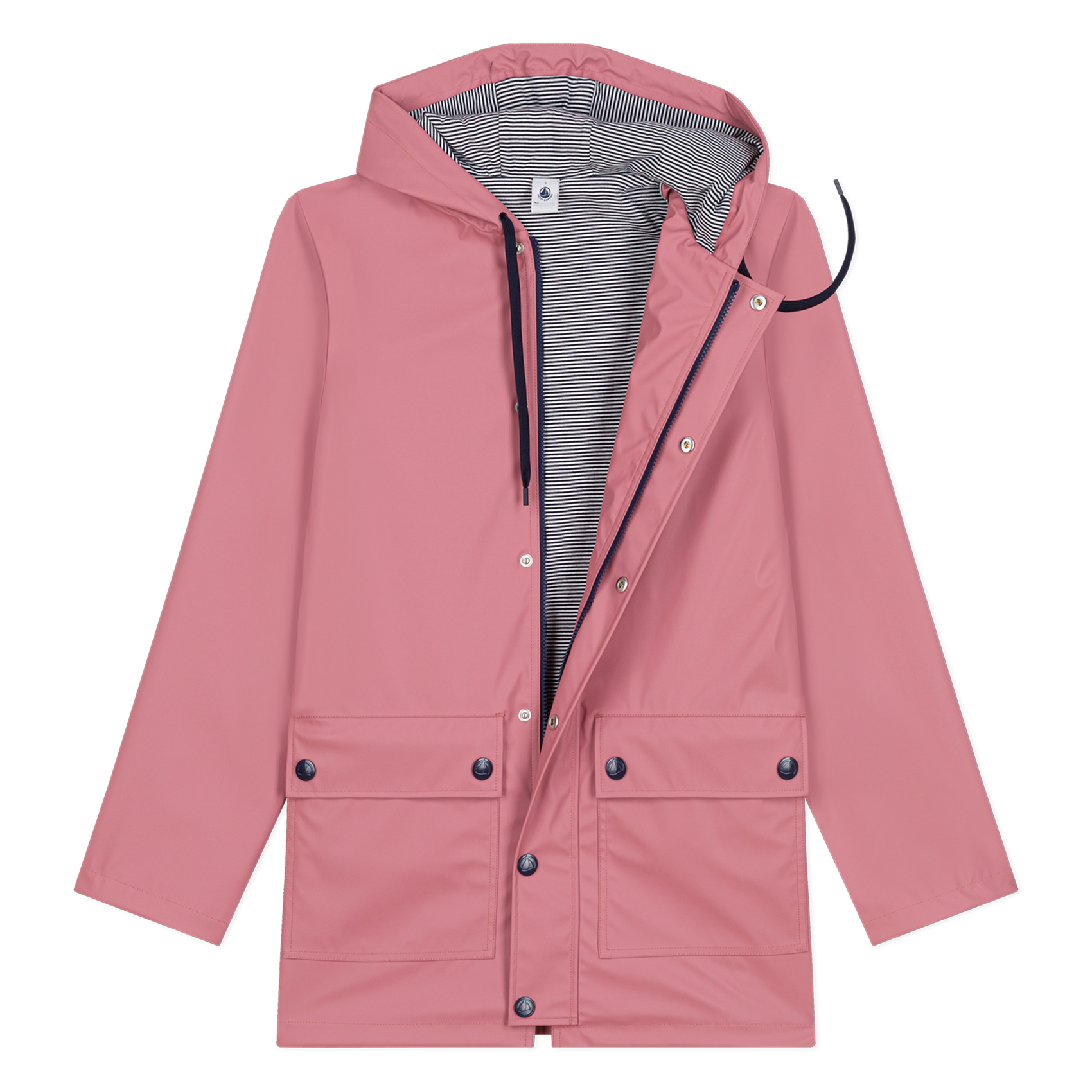 Imperméable col rond | Bleu