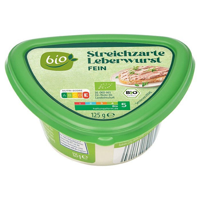BIO Bio-Leberwurst 125 g, Fein