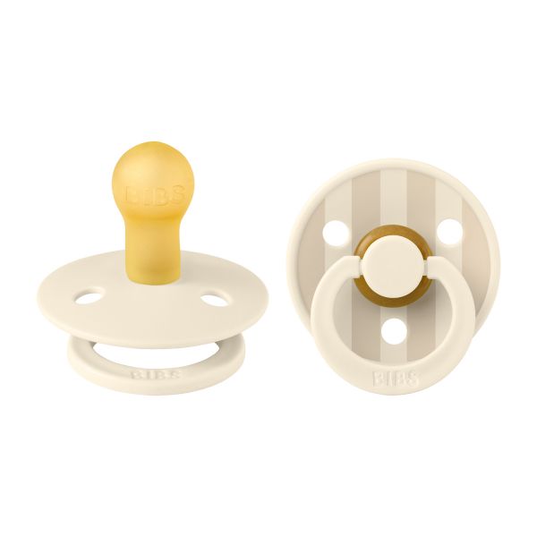 BiBs Studio Pin Fopspeen - 0-6 Mnd - 2 Stuks - Ivory Vanilla Mix