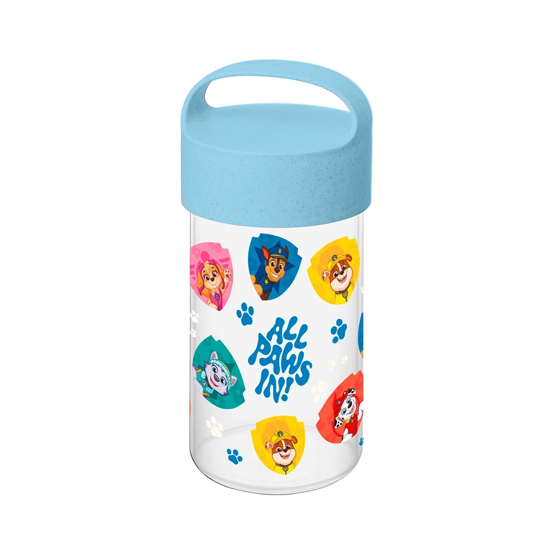 Koziol Buddy Snack Trinkflasche / Snackpot 500 ml organic sky blue paw patrol