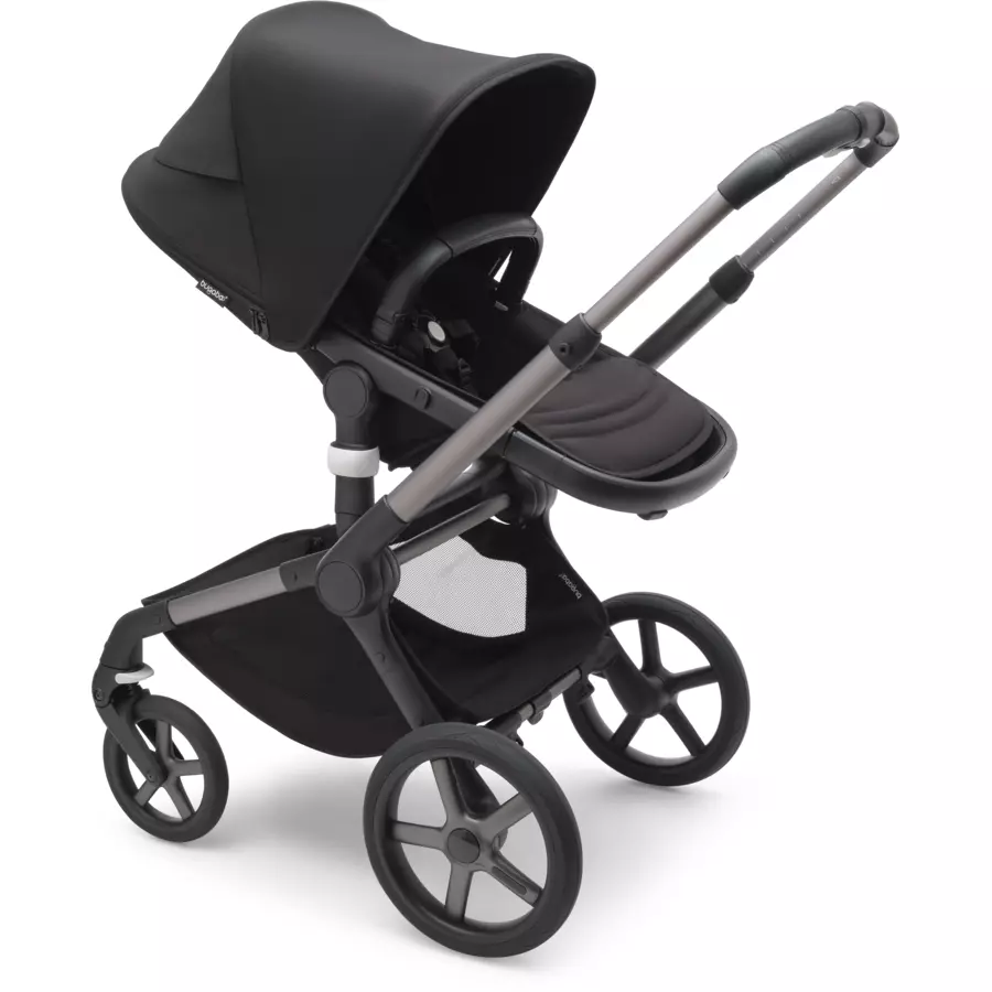 bugaboo Kinderwagen Fox 5 mit Liegewanne und Sitz GraphiteMidnight Black