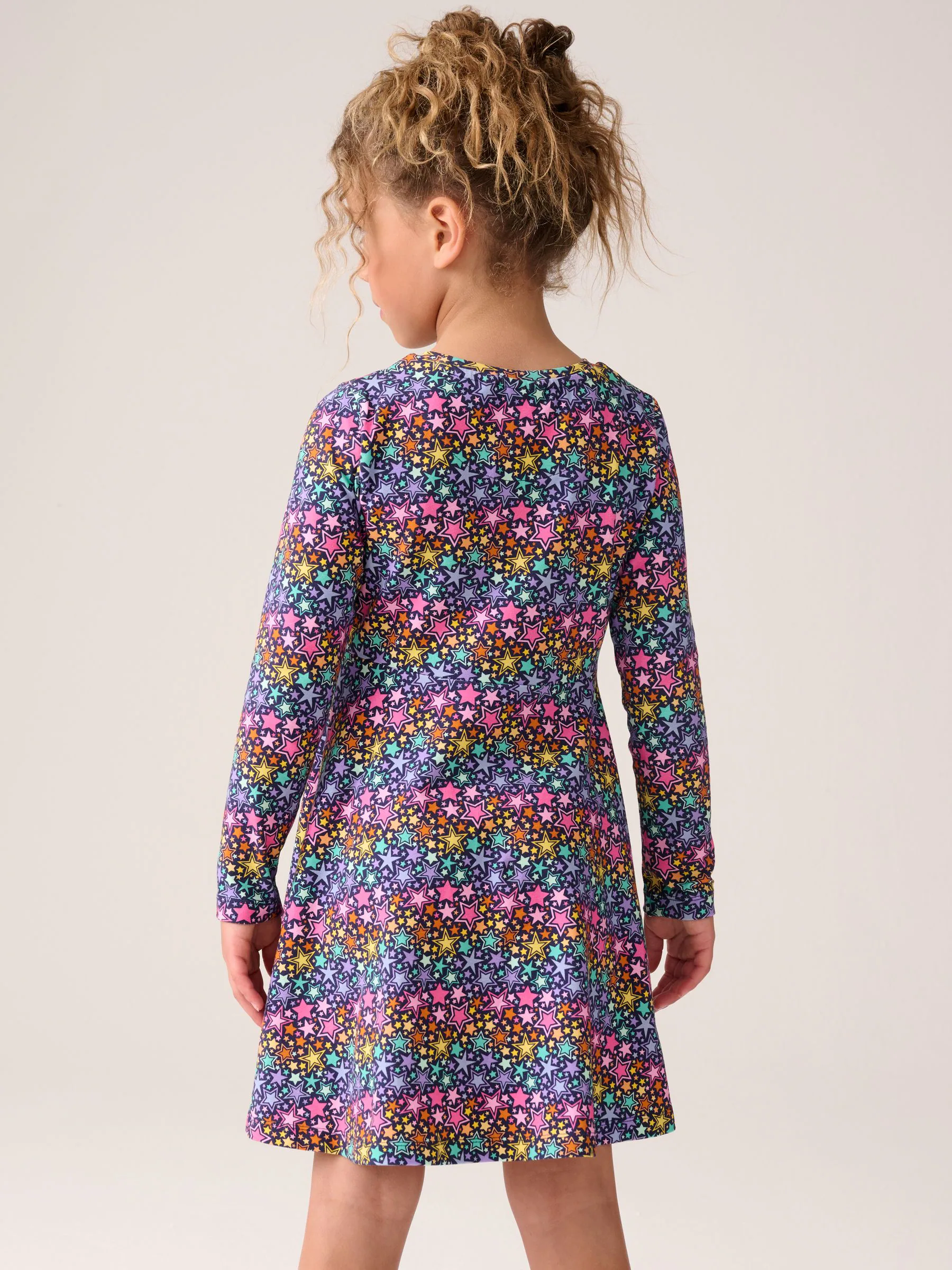 Marineblauw - Little Bird by Jools Oliver Skater-jurk met lange mouwen