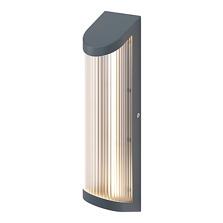 Applique murale Bevel LED intégrée 520lm 8W IP44 GoodHome gris anthracite