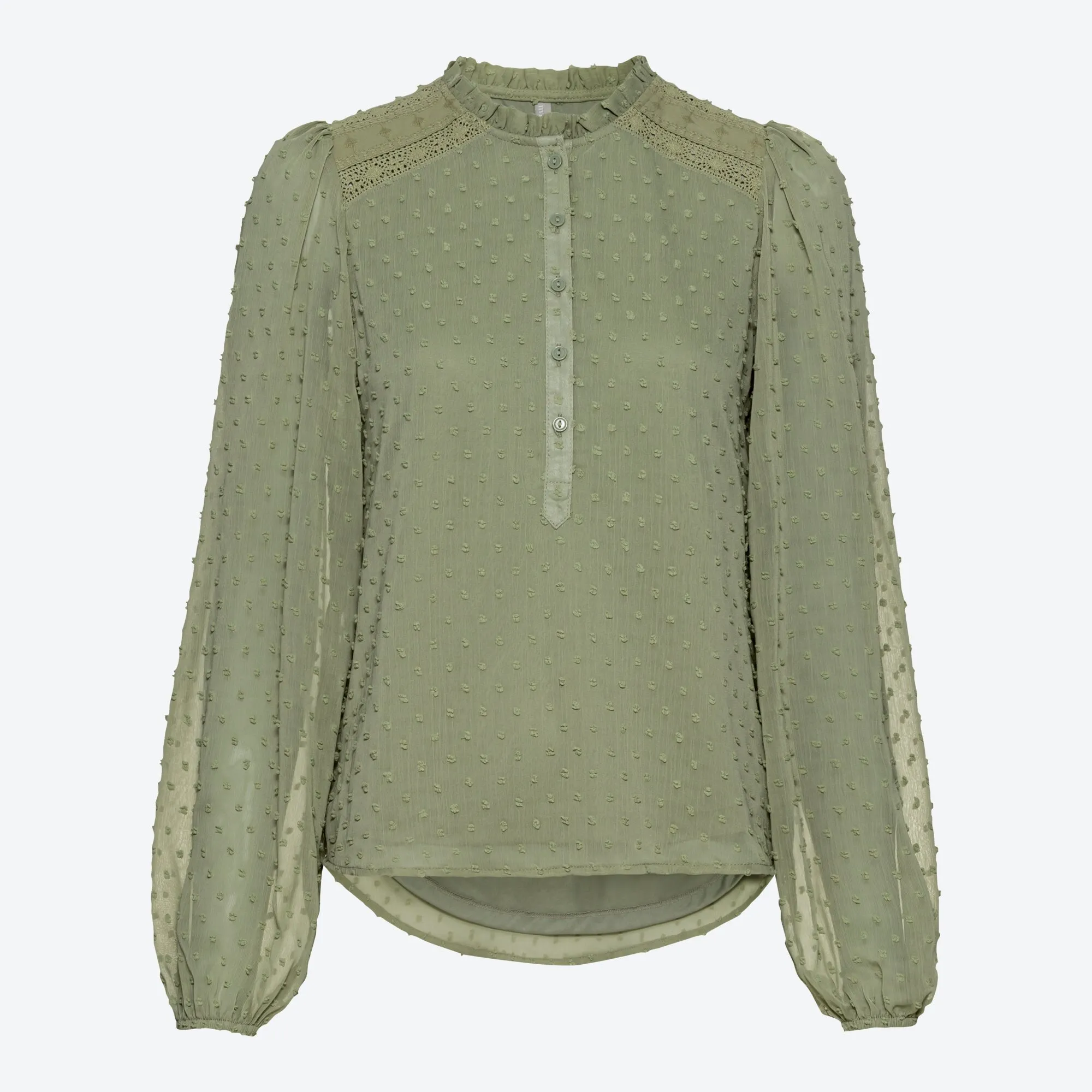 Damen-Bluse mit Pünktchen-Struktur