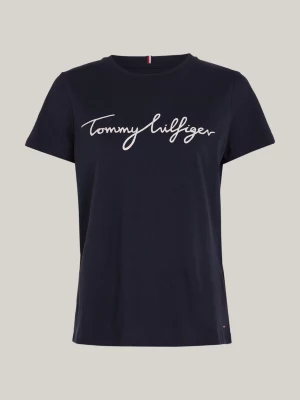 Camiseta Heritage com gola redonda e logo