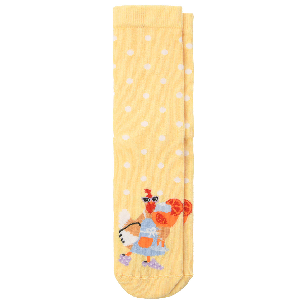 Gina Benotti 1 Paar Damen Socken mit lustigem Motiv hellgelb