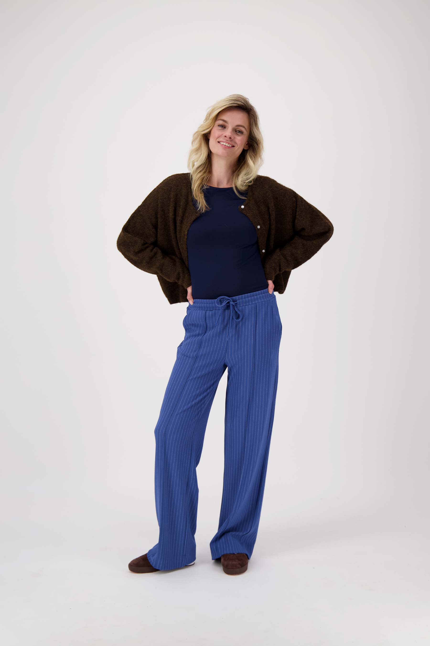broek met krijtstreep print