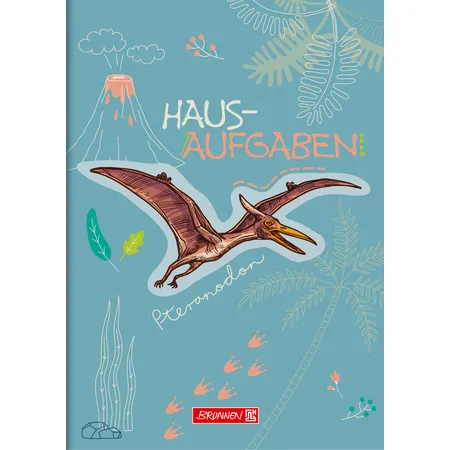 BRUNNEN Hausaufgabenheft pfiffig Dinosaurier A5