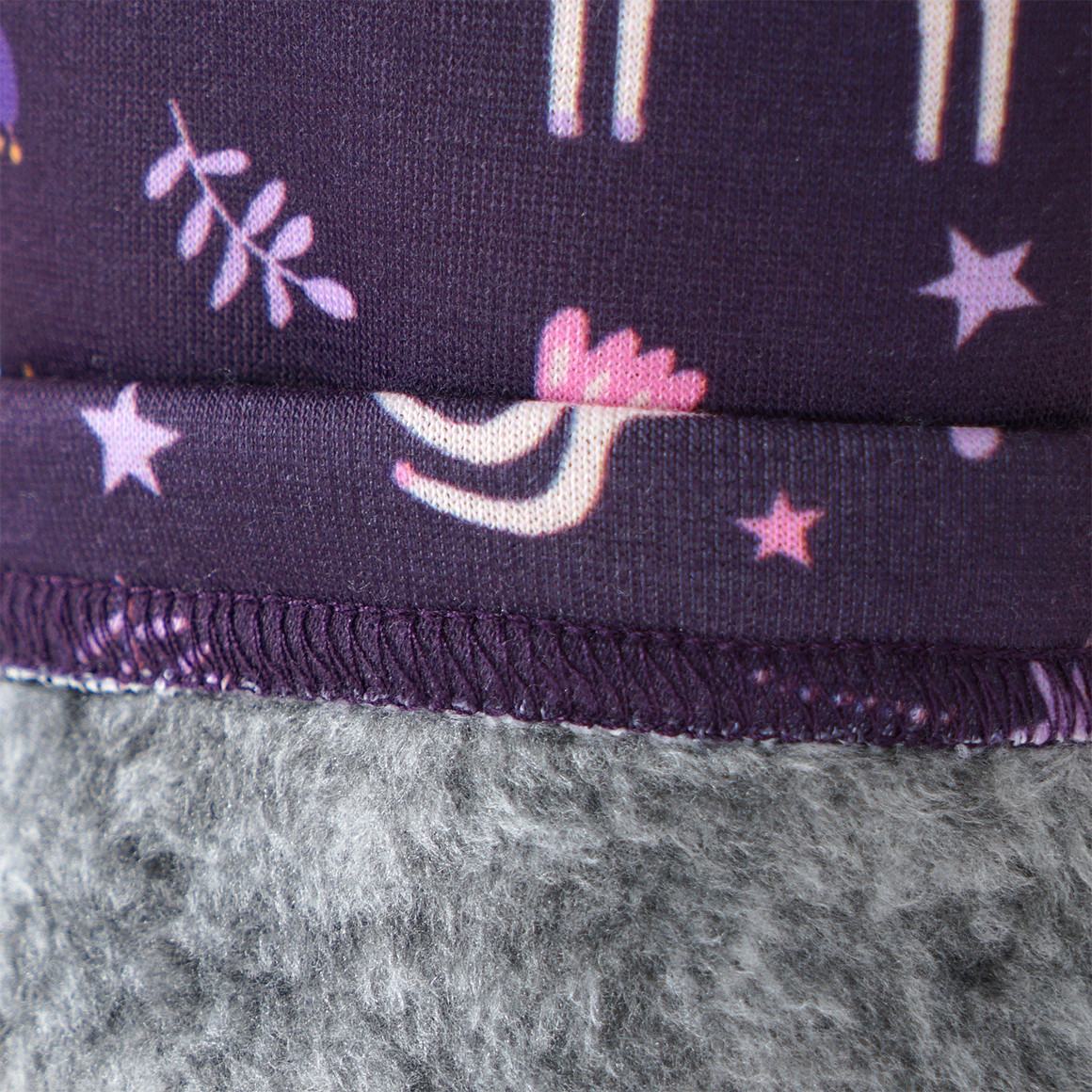 Yigga Mädchen Thermo-Leggings mit Einhorn-Print dunkellila