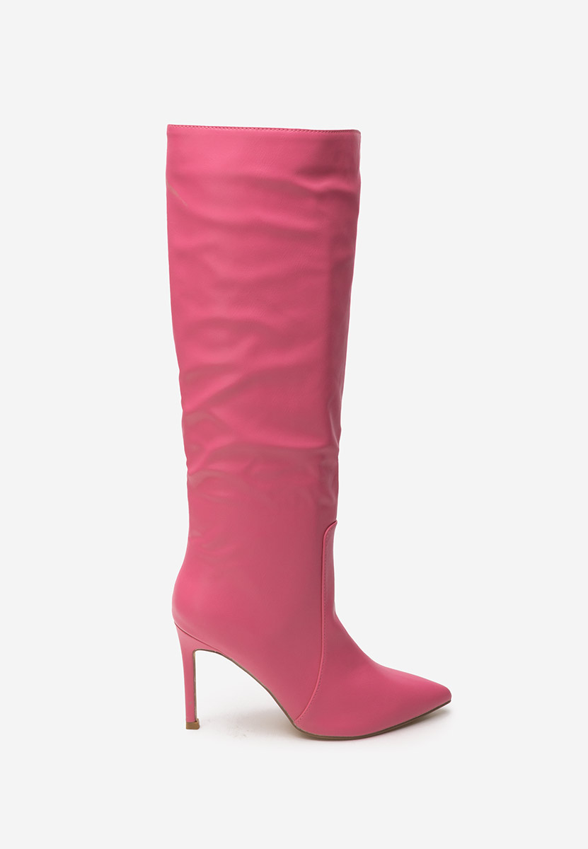 Bottes talons aiguilles roses Monza