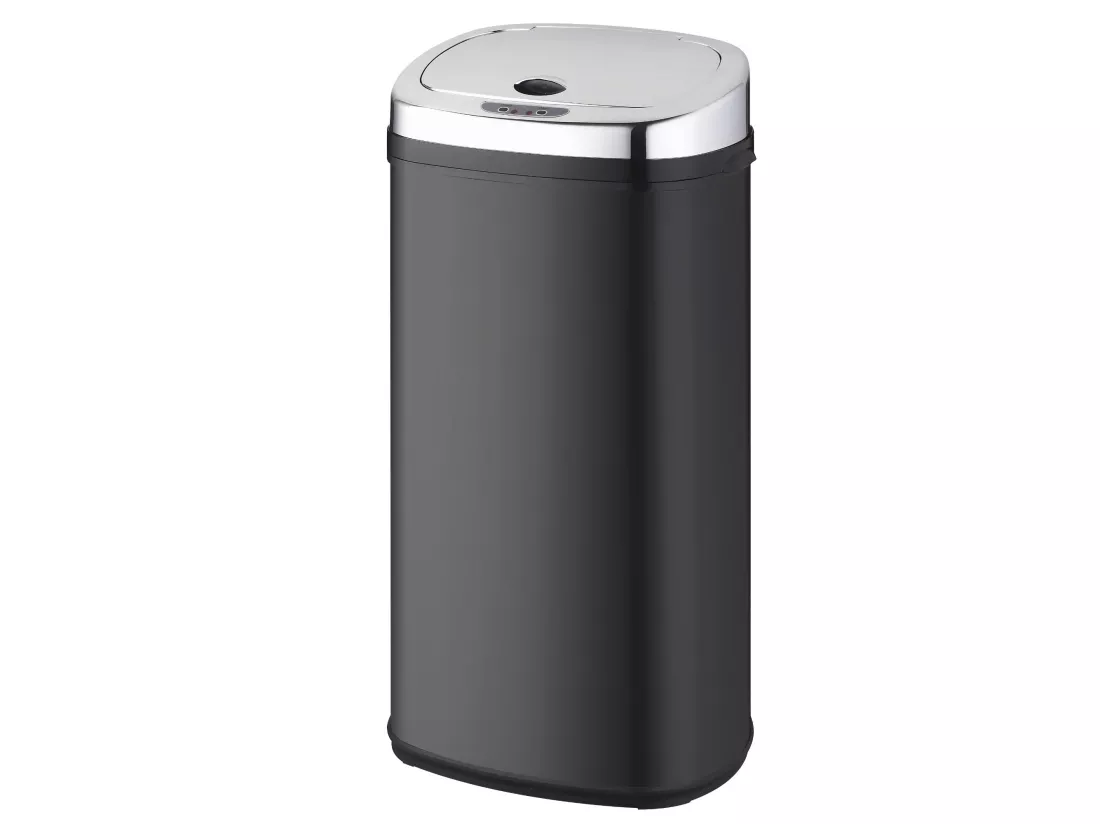Poubelle de cuisine automatique LARGO Noir Acier inoxydable 42 L