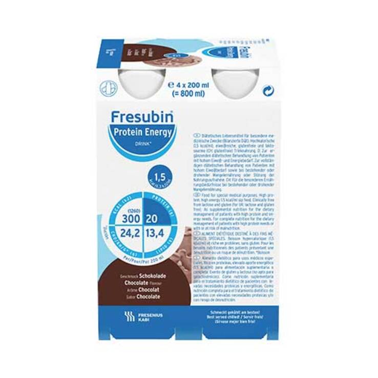 Fresubin Protein Energy Drink Schokol.Trinkflasche, 4X200 ml