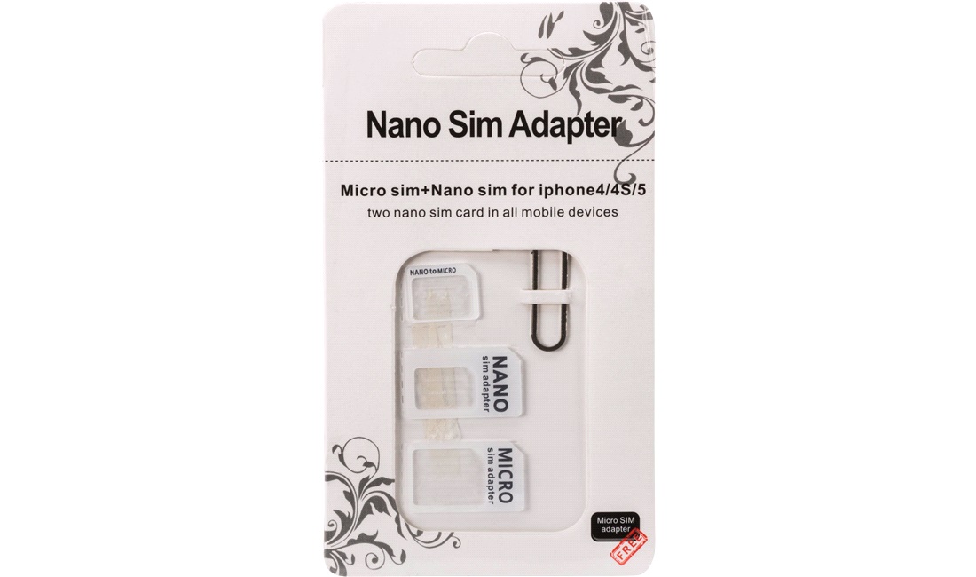 Simkortadapter 3-i-1 Nano-Micro-Sim