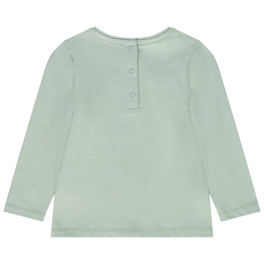 T-shirt manches longues en jersey avec print pour bébé fille - Vert
