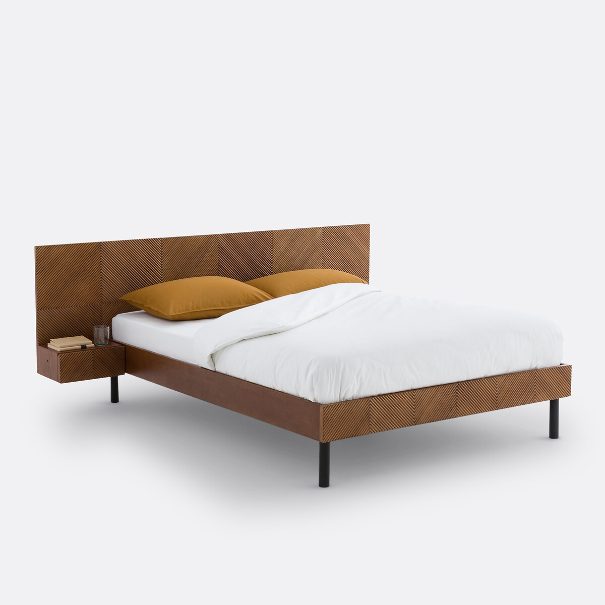 LA REDOUTE INTERIEURS<br>Cama com mesas de cabeceira e base embutidas, Jérem