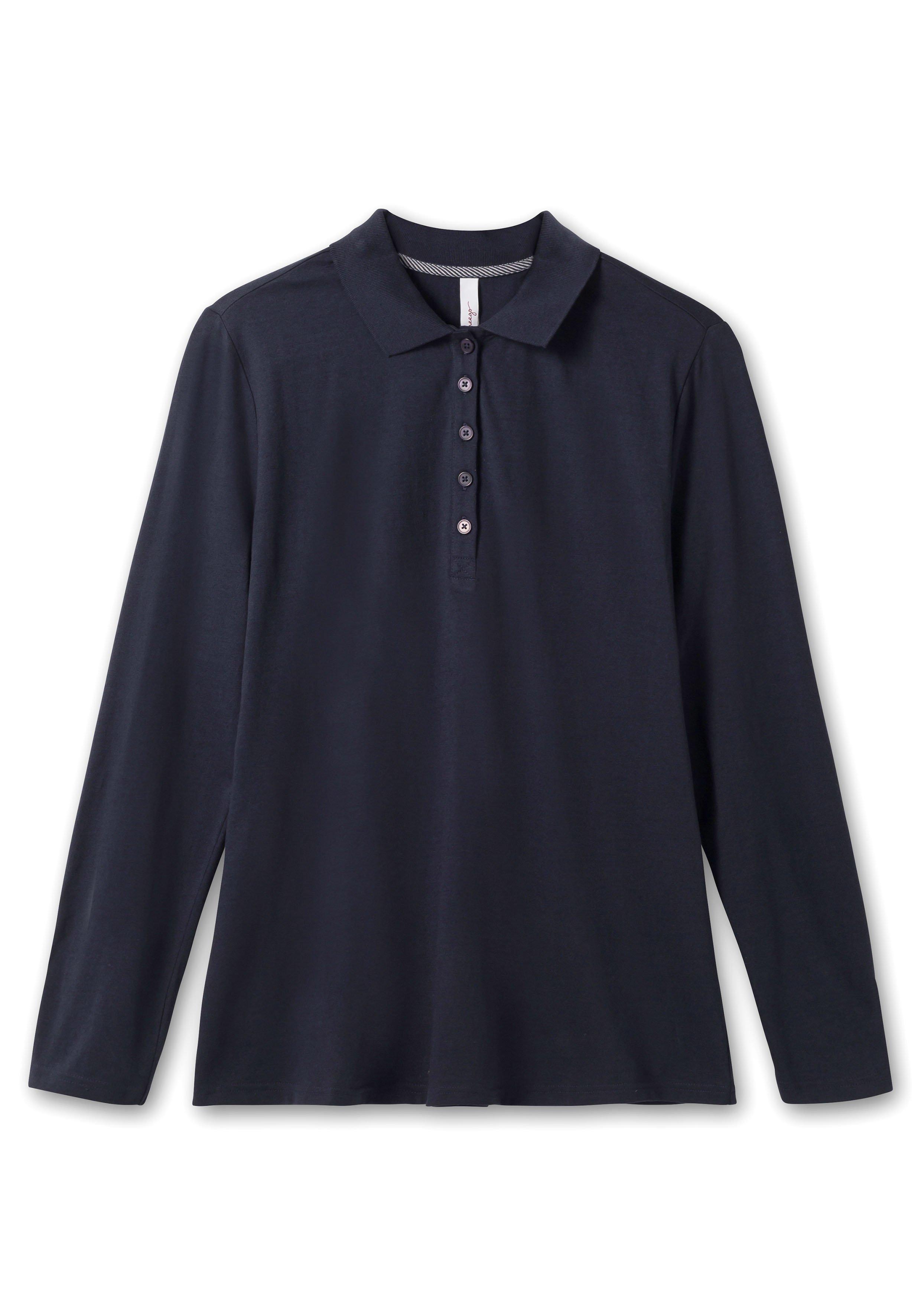 Poloshirt mit kurzer Knopfleiste, in feiner Melange
