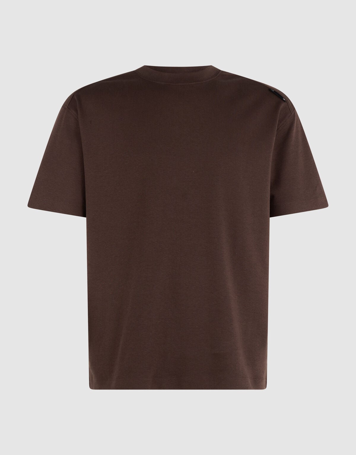 Basis Label T-shirt Donkerbruin