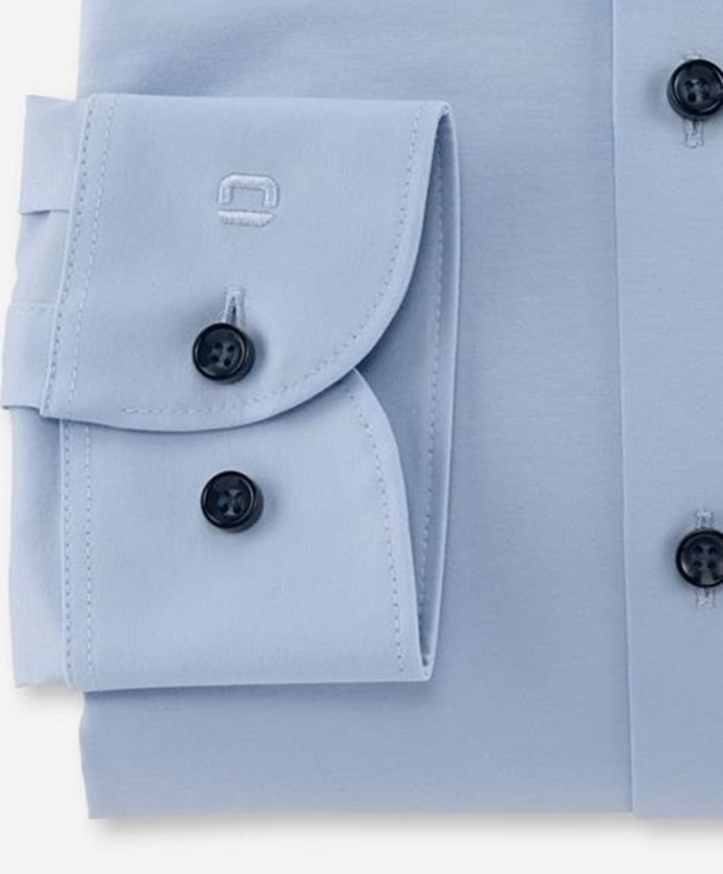 Olymp Level 5 Heren overhemd lange mouw blauw